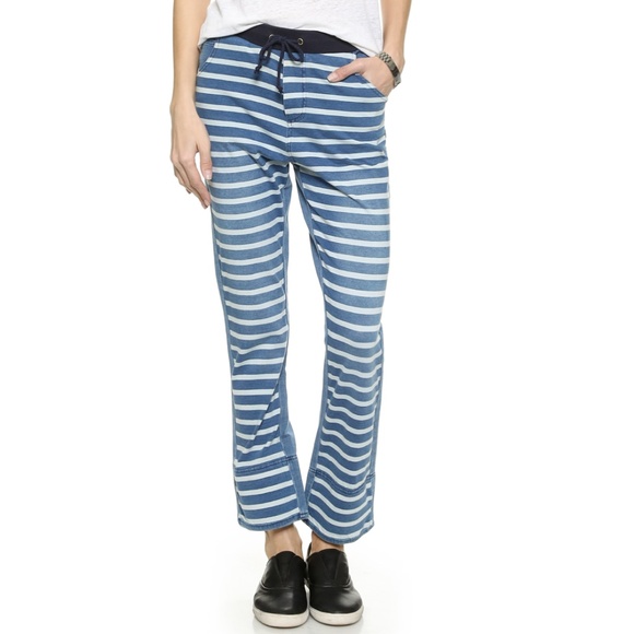 sass & bide Pants - SASS & BIDE Facing North Striped Pants Indigo